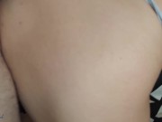 Nice Blonde Girl Gets Playful during editing session and I CUM on her ASS 🔹 Amateur MY BLUE APPLE 8/16