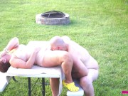 Eating Pussy Outdoors - George Enjoys His Tasty Treat From Missy 13/16