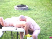 Eating Pussy Outdoors - George Enjoys His Tasty Treat From Missy 6/16