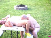 Eating Pussy Outdoors - George Enjoys His Tasty Treat From Missy 7/16