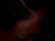 CHLOE BLACC sucking spit off huge BBC spitting it back on the tip then deep throat’s all of him!! 5/16