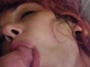 My cock in her mouth puts her in heaven 10/16