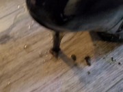 Smoking Weed In Thigh High Boots with Piss Dousing 16/16