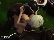 [Blacked] 2B Night Park Double Penetration [Grand Cupido]( Nier Automata ) 12/16