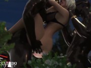 [Blacked] 2B Night Park Double Penetration [Grand Cupido]( Nier Automata ) 8/16