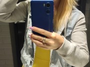 A cute milf, café masturbation 15/16