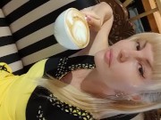 Luxury café pussy flash, splendid milf 4/16