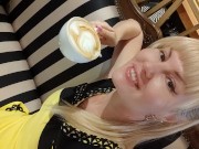 Luxury café pussy flash, splendid milf 5/16