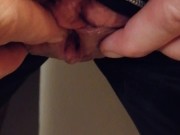 Wife Shows Her Creampied Pussy - After Halloween Party in Catsuit - Fucked By Stranger 16/16