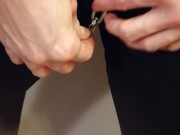 Wife Shows Her Creampied Pussy - After Halloween Party in Catsuit - Fucked By Stranger 5/16