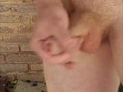 Outside horny AF and Wet Foreskin and Head 12/16