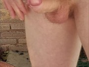 Outside horny AF and Wet Foreskin and Head 13/16