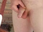 Outside horny AF and Wet Foreskin and Head 6/16