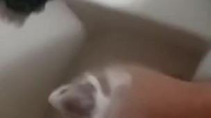 Hairy Teen Jerks His Soapy Cock