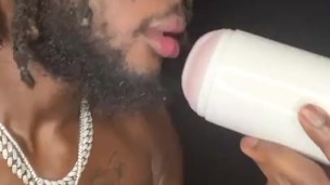 Soloist nasty anal licks eyes close