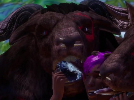 Furry gangbang | double anal and cunnilingus | wild life