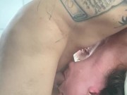 Latina Milf is Deepthroating the neighbor while hubby is at work and she gets down on a hard cock  12/16