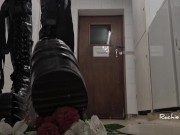 Flowers get crushed by my big latex platform boots  15/16