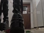 Flowers get crushed by my big latex platform boots  16/16