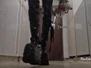 Flowers get crushed by my big latex platform boots  4/16