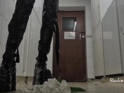 Flowers get crushed by my big latex platform boots  8/16