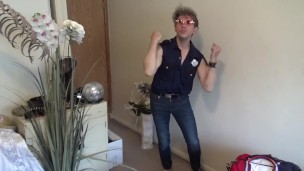 Officer Maolo sings 'Love Uniform Men! Serve & Protect' Naked!