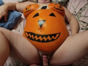 Sexy pregnant pumpkin squirting on big cock 3/16