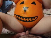 Sexy pregnant pumpkin squirting on big cock 5/16