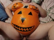 Sexy pregnant pumpkin squirting on big cock 6/16