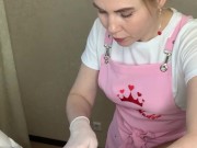 SugarNadya is waxing her client's penis, would you like to be waxed? 12/16