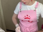SugarNadya is waxing her client's penis, would you like to be waxed? 2/16