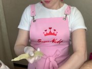 SugarNadya is waxing her client's penis, would you like to be waxed? 3/16
