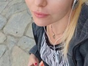 Public, risky flashee, cute pussy & tit 1/16