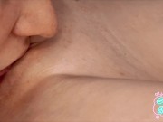 Licked sweet, wet pussy to orgasm close up 13/16