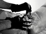 Kinktober day 15 - SHAVING KINK: Tied her up, shaved her pussy and made her squirt: Bdsmlovers91 5/16