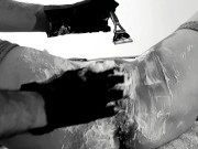 Kinktober day 15 - SHAVING KINK: Tied her up, shaved her pussy and made her squirt: Bdsmlovers91 6/16