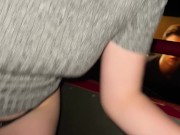 Real sex in public at the cinema with Darcy Dark. Pov Blowjob and sex big cock masturbate. 6/16