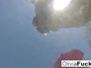 Olivia has some summer fun in the pool 4/16