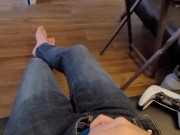 Watching TV and can't hold it , need to cum (pt 3)(pt 2)