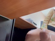 Flashing public horny masturbate and squirt in my office 7/16