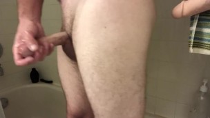 Sam tugging his cock 