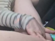 A taxi driver took me away to the mountains and fingered my tight pussy while driving 10/16