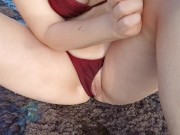 risky public flash, beach, gorgeous milf 1/16