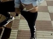 exposed girl exhibition caught in the street 3/16