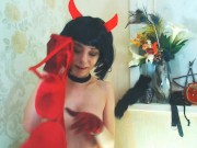 Горячая чертовка сосёт и скачет для тебя - Screenshot 3 of 16 - Sloppy Blowjob