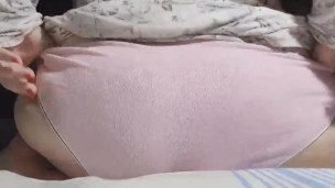 Spreading big white ass for my bf pt2