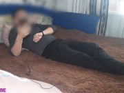 stepsister watched internet with stepbrother, got horny and fucked him 1/16