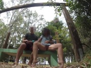 Pussy flash - A stranger caught me masturbating in the park and help me multiple orgasms MissCreamy 16/16