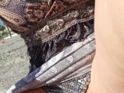 Risky bb flashes on public beach 13/16