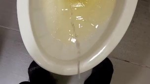 Barely made it to the bathroom as I burst in my work pants
